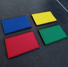Farben Blau/Gelb/Rot/Gr&uuml;n Patch Klett Flausch Aufn&auml;her Polizei Gotcha Airsoft
