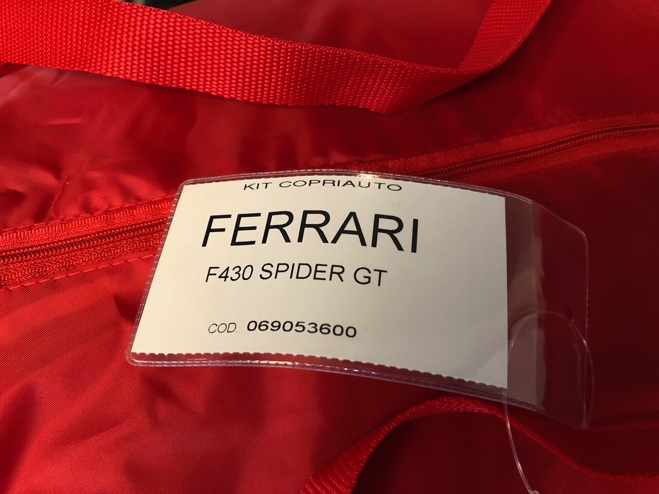 Ferrari Factory 430 "Spider" Car Cov Prot. Kit #69053600 Ferrari PHL*In Stock