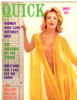Quick Magazine 1965 Pinup Gals Women who love Without Men Million Dollar Muscle