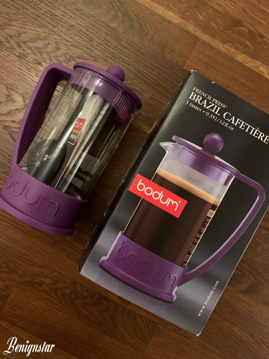 Bodum Brazil French Press Coffee Maker Cup Purple Cafetière 2010 Version