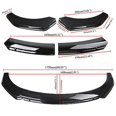 For Pontiac G8 GXP Front Bumper Lip Splitter Spoiler Body Kits Glossy US Foto 2 de 4