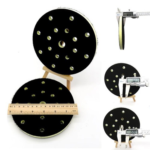6 Inch 17 Hole PU Foam Sponge Interface Pad Hook Loop Polishing Buffing Backing - Picture 2 of 6