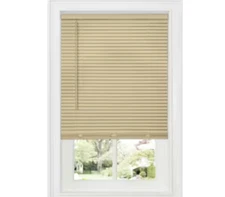 Maximum Room Darkenting 36”x64” Vinyl Window Mini Blinds Beige Home Creation