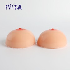 IVITA F Cup Self-Adhesive Dropletshape Silicone Breast Forms Fake Boobs Enhancer