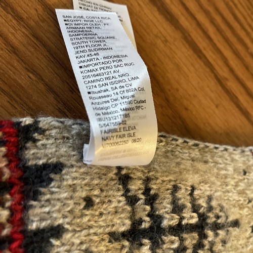 NWT Old Navy Fair Isle Sweater-Knit Scarf for Men, One Size Acrylic - Picture 9 of 9