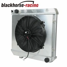 284 Aluminum 3 Row Radiator+Shroud Fan For 1963-66 Chevy Truck C/K Series AT/MT