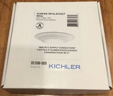 NEW Kichler LED Flush Mount Lighting 43846 WHLED27 2700K 15W White NIB