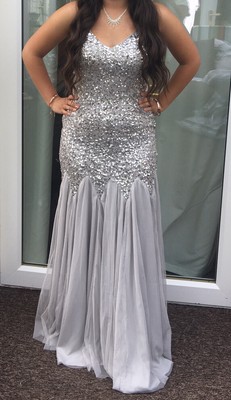 maya silver sequin dress