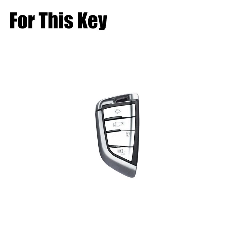 Alloy Silicone Car Key Case Cover For BMW X2 X3 X4 X5 X6 X7 M5 1 2 3 4 5 6 7 8 Foto 2 de 4