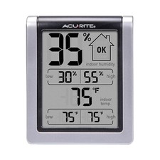 Acurite 00613 Digital Hygrometer Indoor Thermometer Pre-Calibrated Humidity