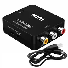 RCA to HDMI Converter Adapter AV 1080P For TV Audio Video Composite CVBS AV2HDMI