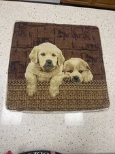 Throw Tapestry Pillow Cushion Dog Accent Pillow Golden Retriever Puppies 18  x17  