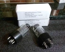 Pair GE Grey Plate 6v6 GTA Power Tubes 7/15 on the Orange Tester