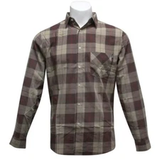 $67.99 HUF Lumber Woven Shirt (brown / tan) HUFBU03LBRBTN
