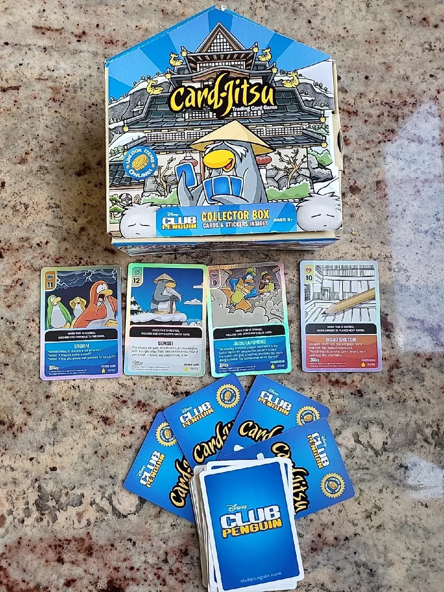 Disney Club Penguin Card Jitsu Lot Dojo Collectors Box Trading Card Game  Topps