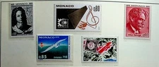 MONACO Sc 968-72 NH ISSUE OF 1975 - FAMOUS PEOPLE & EVENTS