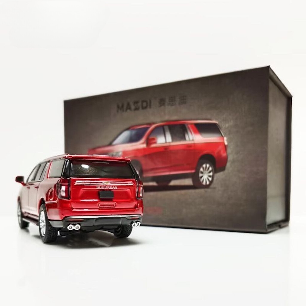 1:64 Chevrolet Suburban Red Alloy Car Model, Realistic Collectible
