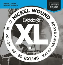 D'Addario EXL148 Nickel Wound Electric Guitar Strings, Extra-Heavy, 12-60