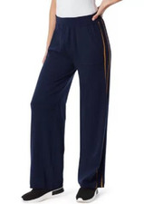 NEW ANNE KLEIN BLUE WIDE LEG COMFORT PANTS SIZE L 79