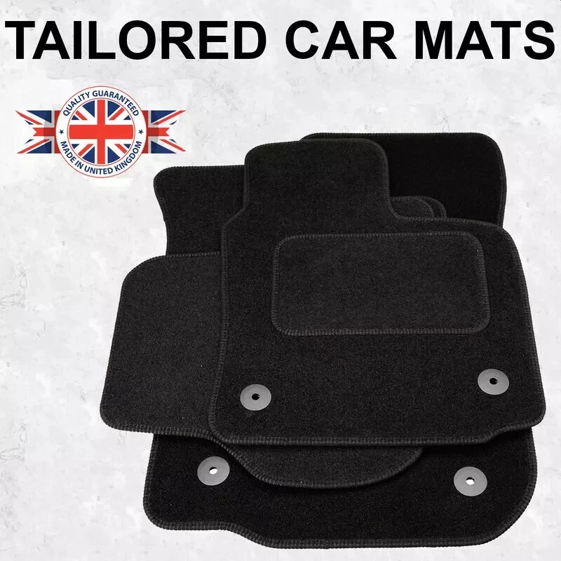 JVL Heavy-Duty Rubber Car Mat Set For Mercedes SLK (2005-2011) – RHD, Black, 2-Piece With Clips - View #2