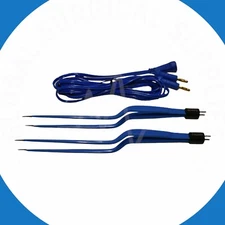 ELLMAN BAYONET BIPOLAR REUSABLE FORCEPS - 8" (21 cm) Brand New