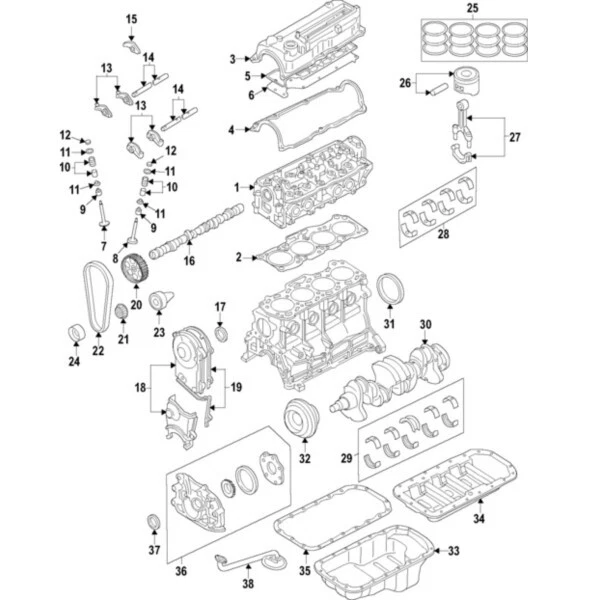 Cubierta de correa de distribución inferior y superior genuina Mazda B2200 (2,2 L) 1987-1993 Japón nueva Foto 2 de 4