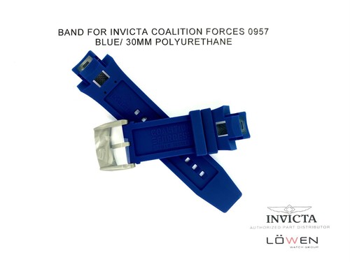 Authentic Invicta Coalition Forces 0957 Blue Polyurethane 30mm Watch Band - Picture 2 of 3