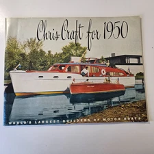 Factory Orig Deluxe 72 Page 1950 Chris Craft Sales Catalog Brochure