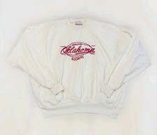 Maglione vintage Oklahoma Sooners bianco taglia unica ricamato noce moscata mulini