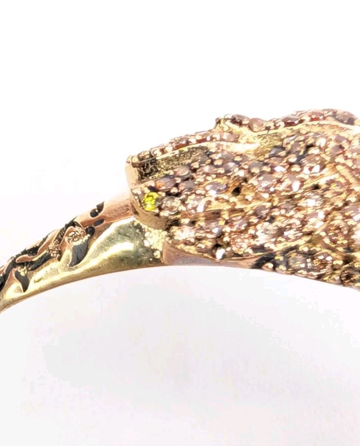 Double Eagle Head Bracelet Hawk Hinged Bangle Ste… - image 17