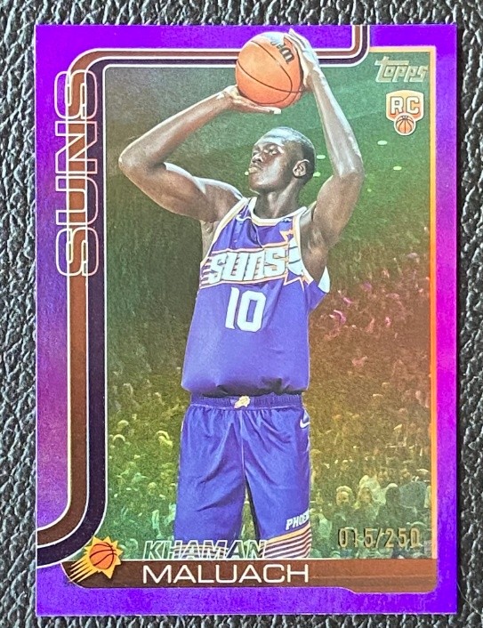 Khaman Maluach 2025-26 Topps Flagship Purple Foil 015/250 RC #210
