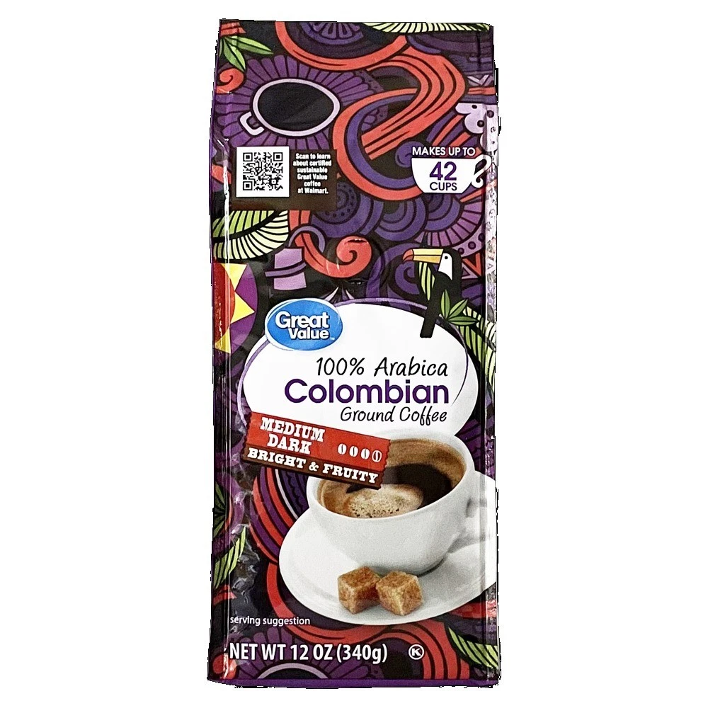 100% Arabica Colombian Medium-Dark Roast Ground Coffee 12 oz Bag - thumbnail 3