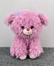 Aurora Pink Puppy Dog Fuzzy Plush 10" Stuffed Animal Glitter Nose 2016