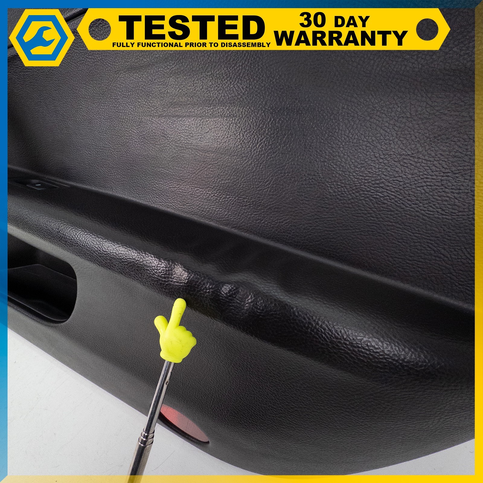 05-13 CHEVROLET CORVETTE C6 FRONT RIGHT SIDE INTERIOR DOOR PANEL BLACK OEM