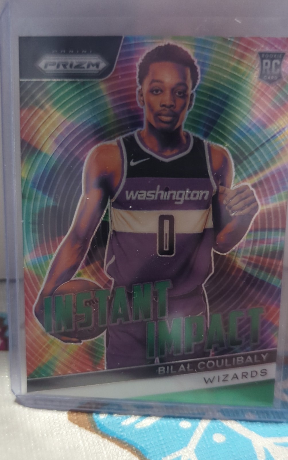 2023-24 Panini Prizm - Instant Impact Bilal Coulibaly #19 Green Prizm (RC)