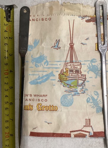 Vintage #9 Fisherman’s Grotto San Francisco Wharf Paper Gift Bag 1970s Souvenir
