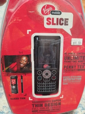 Obsolete Vintage Y2K UTStarcom Red Slice Cell Phone Virgin Mobile Collector Item