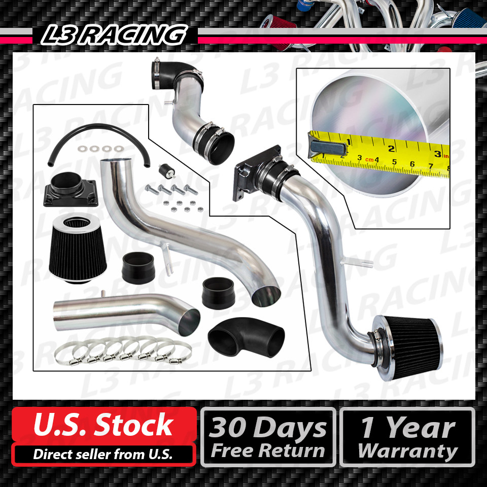 BLACK COLD INDUCTION AIR INTAKE+FILTER FOR Mitsubishi 00-05 Eclipse 2.4L 3.0L