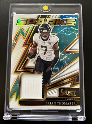 Panini 2025 Select Sparks White Prizm Brian Thomas Jr. SPK-BTS /99 Jags Mem