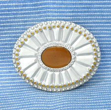 Cowgirls Southwestern Desert Blossom Statement Belt Buckle Vtg 90s BEL .CPA812