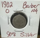 1902 O  Mint Silver Barber Dime