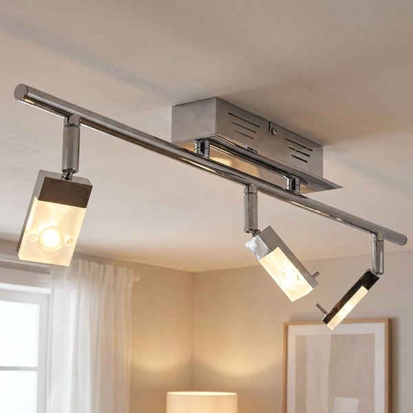 Led Spot Leiste Decken Strahler Leuchte Verstellbar GäSte Zimmer Lampe Chrom-image