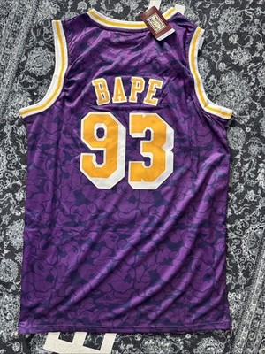 Mitchell & Ness NBA Lakers BAPE A Bathing Ape Jersey Purple Size L