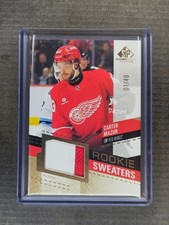 2025-26 sp game used hockey carter mazur rookie sweaters /49