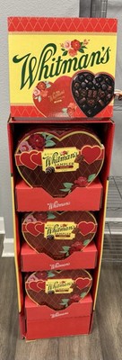 30ct Display Whitman s Sampler Valentine Red Foil Floral Heart Chocolate 10.3oz-