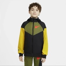 Nike Kids Loose Fit Colorblock Hooded Light Windbreaker Jacket S
