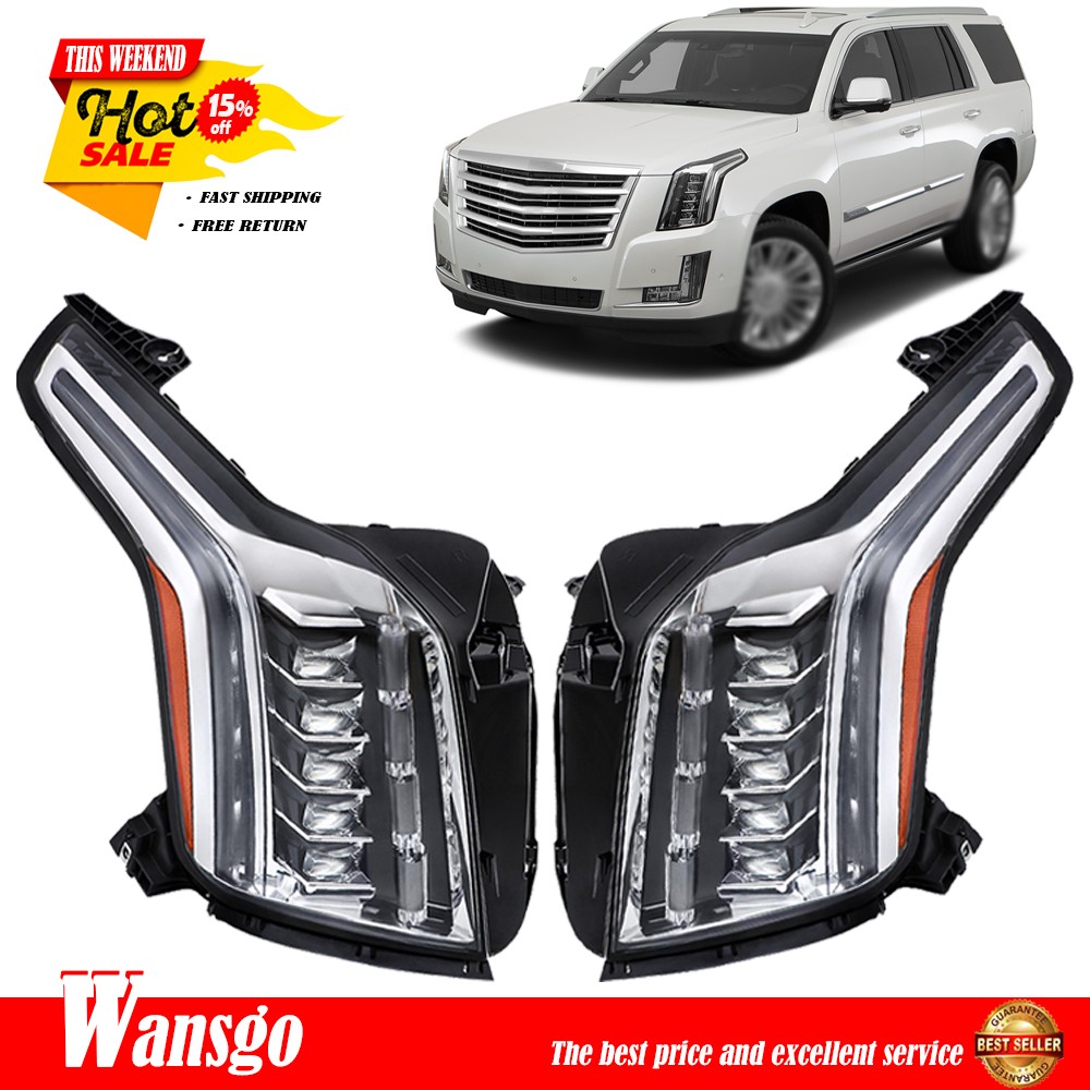 エスカレード　右フォグライト2015-2020 Headlights LED Left+Right Side Housing Chrome For Cadillac