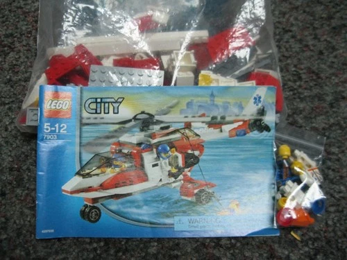 Lego City Rescue Helicopter Set 7903 Complete w/ Instructions NO BOX