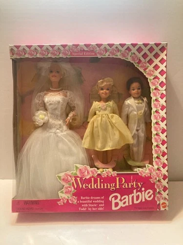 NRFB Vintage 1994 Barbie Wedding Party Deluxe Set Stacie & Todd #13557 READ