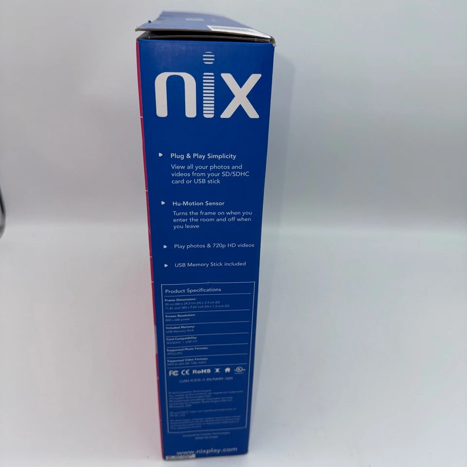 NIX X12D 12 Inch Digital Photo Frame with Hu Motion Sensor USB Memory Stick - Image 4 of 4